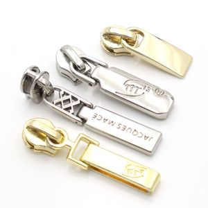 Tirette de <span class=keywords><strong>fermeture</strong></span> <span class=keywords><strong>éclair</strong></span> carrée en métal nickel mat avec logo personnalisé gravé, pour sacs à main - Product Image 5