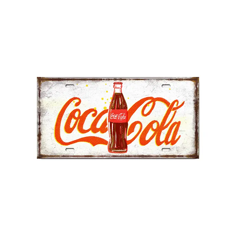 Großhandel benutzer definierte Vintage Bier CocaCola Metall Zinn Zeichen Bar Home Wand dekoration Nostalgische Metallplatte Rusty Retro Metall Zeichen