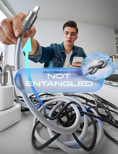 LISEN USB C a USB C Ultra Flexible 100W Cable 10FT Tipo-C Cable de alimentación para iPhone 17 16E 16 15 14 Pro/MacBook/iPad/<span class=keywords><strong>Samsung</strong></span> S25 - Product Image 6