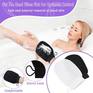 Guante Exfoliante Mitt Body Scrubber (Paquete de <span class=keywords><strong>2</strong></span>)-Exfoliar profundamente y renovar la piel-Excelente para la ducha-Elimina la piel muerta - Product Image 4