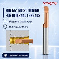 Outils de perçage en carbure de tungstène MIR 55 degrés, outil de tournage pour trous intérieurs de petit diamètre, tour CNC, acier inoxydable, bord tranchant, métrique