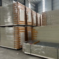 Panneaux sandwich en laine de roche écologiques, ignifuges, isolants thermiques et insonorisants pour les chambres froides modernes et les murs et toitures d'hôtels