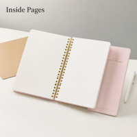 Carnet de notes A4 A5 personnalisé pour l'école, impression de planificateur, couverture rigide, double reliure, journal de fitness métallique, cahiers à spirale