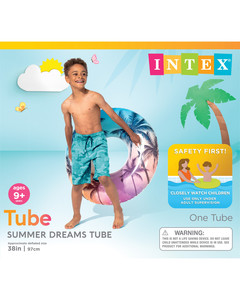 Bouée de natation INTEX 58263, anneau de natation en PVC gonflable, flotteur de piscine - Product Image 6