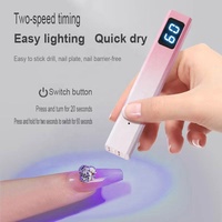 Lampe UV LED portable pour ongles en métal 8W rechargeable par USB pour usage domestique, lumière pour gel pour nail art