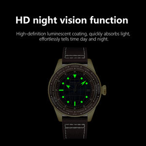 Bracelet en caoutchouc fluoré point cuir de Crocodile dôme manuel cristal bon <span class=keywords><strong>prix</strong></span> mécanique balayage Min montre à main <span class=keywords><strong>NH35</strong></span> montre - Product Image 4