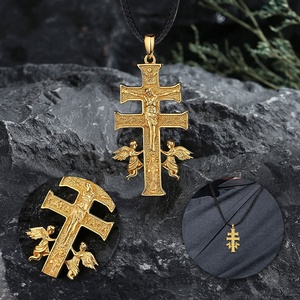 925 plata esterlina 18K chapado en oro joyería religiosa talismán amuleto doble <span class=keywords><strong>cruz</strong></span> diseño <span class=keywords><strong>Caravaca</strong></span> <span class=keywords><strong>Cruz</strong></span> colgante <span class=keywords><strong>collar</strong></span> - Product Image 5