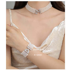 WENCHI สร้อยข้อมือไข่มุกแท้ 450 กรัม หลายชั้น - Product Image 3