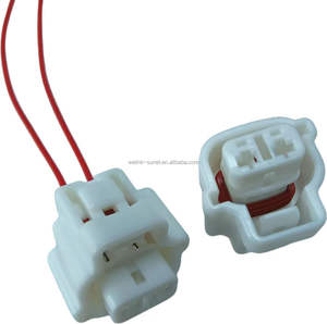 موصلات مستطيلة بيضاء أصلية 6189-0438 بدوائرين لأسلاك السيارات المخصصة من لينكسونيت - Product Image 3