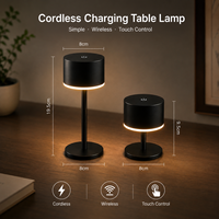 Lampe de table minimaliste moderne rechargeable, mini lampe de bureau LED sans fil pour salle à manger, chambre, hôtel et bar