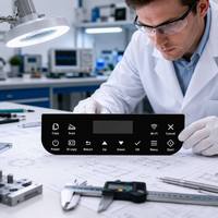 Panneaux tactiles en acrylique personnalisés OEM de différentes tailles et formes avec claviers à membrane adaptés aux équipements de bureau