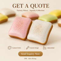 Jouet Squishy en forme de pain grillé, collant, à remontée lente, anti-stress, sensoriel, cadeau pour enfants, idéal pour les fêtes, en gros