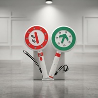 Tragbare Stop-Go-Schilder Blinkleuchte Verkehrswarnleuchte Wiederaufladbare Notfall-Warnleuchte Handgehaltener Notfall-Stoppschild-Stab