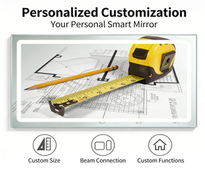 <span class=keywords><strong>Miroir</strong></span> sur pied/mural contemporain <span class=keywords><strong>grand</strong></span> format à coins arrondis, cadre en aluminium, verre ultra clair, noir, or, argent, directement de l'usine - Product Image 6