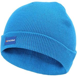 FOXA Gorro de invierno para mujer, gorro de punto cálido y elástico para clima frío, uso diario, azul - Product Image 2