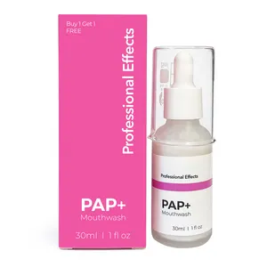 Wholesale PAP+ Teeth Whitening Alcohol Free Mini Mouthwash 30ml with Beaker