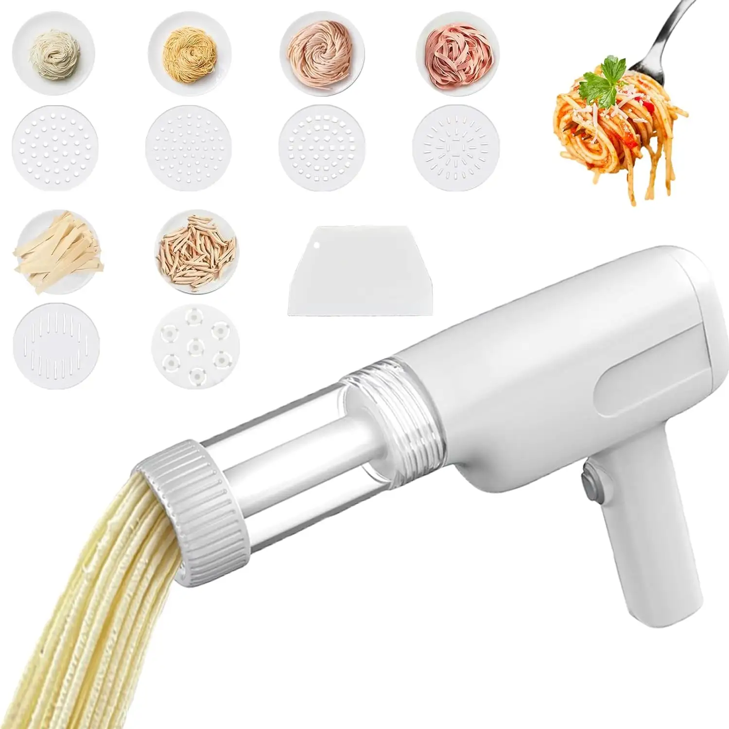 Portable Electric Automatic Pasta Maker Cordless Household Handheld Spaghetti Noodle Maker Machine