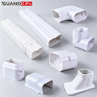 Cubierta Decorativa de Plástico Blanco de 100 mm para Unidades de Aire Acondicionado Exteriores, Proporciona un Aspecto Limpio para Tuberías y Cables de Aire Acondicionado