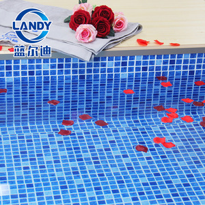Landy Pool Liner PVC Rectangle Mosaic Pattern <b>Waterproof</b> <b>Membrane</b> For Swimming Pool - Product Image 1