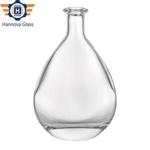 Botella plana moderna con forma de lágrima de 750ml para Premium Gin <span class=keywords><strong>Vodka</strong></span> Tequila logotipo personalizado botella de vidrio de licor vacío con corcho - Product Image 6