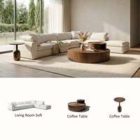 Ensemble de meubles de salon sur mesure Foshan, solution complète pour salon avec canapé, table basse, armoire et chaise