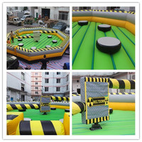 Juegos Interactivos al Aire Libre, Pista de Obstáculos Inflable, Juego Inflable Meltdown Wipeout, Ventas de Juegos Inflables, Máquina de Obstáculos Giratorios