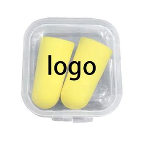 Tapones para los Oídos con Logotipo Personalizado, Tapones de Espuma en Forma de Campana Roja con Estuche - Product Image 1
