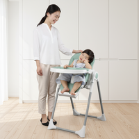 Chaise haute pliable pour bébé en plastique, design moderne, portable, sûre et écologique, pour une utilisation en intérieur, à la maison, au bureau, dans le salon