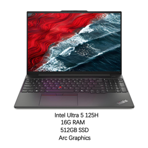 Nuevo ThinkPad E16 Ultra 5 125H, 16 GB de Memoria, SSD de 512 GB, Pantalla FHD de 16 Pulgadas, Windows 11, Gráficos Personalizables, Portátil Empresarial - Product Image 1