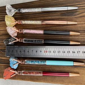 Penjualan laris pena CIP kristal pena kuarsa batu mentah bahan berbeda pena untuk hadiah penyembuhan - Product Image 4