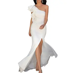 plain white evening dresses evening dresses one shoulder elegant evening gowns for women