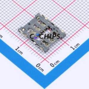 HYCW241-SIM06-140B SIM Card Connector SMD Connector Flip Cover Type Nano SIM Card Card Holder With Card Detection - Product Image 2