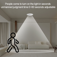 Plafonnier LED intelligent Tuya TDL-9953-PIR 100VAC-240VAC avec variateur d'intensité, contrôle par application WIFI, nouveau capteur de mouvement PIR inductif