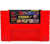 Cartouche multijeu FIGAOSHA Ultimate 900 jeux en 1 pour SNES NTSC 60Hz avec sauvegarde de la batterie et jaune transparent