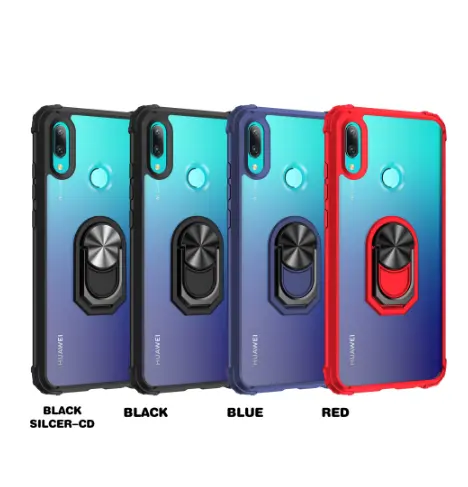 Coque en Silicone avec bague de support, étui magnétique de luxe pour Huawei P Smart 2019 P20 Lite P30 Pro P40 Pro