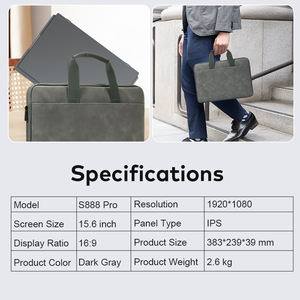 จอภาพพกพาขนาด 15.6 นิ้ว จอ IPS 1 สายเชื่อมต่อ 3 จอ แบบพับได้ พร้อมมาตรฐาน CE FCC RoHS สำหรับ Windows และ MacOS - Product Image 5