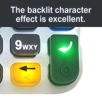 Clavier rétroéclairé personnalisé en silicone et plastique, éclairage LED, dôme métallique conducteur, couleur RAL, certifié ISO9001 pour les claviers de point de vente