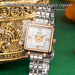 Reloj de Pulsera Sanda 1131 para Mujer, Diseño Cuadrado, Movimiento de Cuarzo, Resistente al Agua, Estilo Minimalista y de Lujo Ligero - Product Image 6