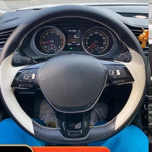 Cubierta de volante de coche DIY para Volkswagen VW Golf 7 Mk7 nuevo Polo <span class=keywords><strong>Jetta</strong></span> Passat B8 cubierta de volante accesorios de coche - Product Image 3