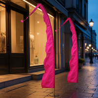 Drapeau de jardin et décoration de balcon Umbul Umbul - Vanne à vent résistante aux intempéries pour patio et Feng Shui - Sans mât