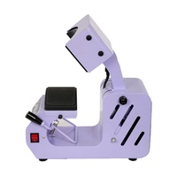 Presse à Chaud Électrique Automatique Jaune pour Casquettes, 2 Plaques Interchangeables, Interface USB, Taille de Transfert 10x16cm