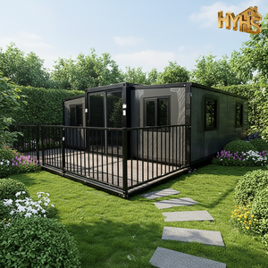 可折叠可扩展预制集装箱房 20 英尺/40 英尺 钢制夹层板现代设计 适合商场使用 3-5 个卧室 厨房 - Product Image 1