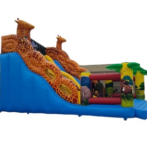 Château gonflable d'extérieur en gros avec modèle d'animaux de la ferme pour événements de <span class=keywords><strong>jardin</strong></span> <span class=keywords><strong>et</strong></span> <span class=keywords><strong>parc</strong></span> d'attractions pour enfants avec toboggan gonflable - Product Image 2