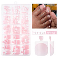 Faux Ongles d'Orteils à Presser Gel Souple Rose Couvrants avec Logo Personnalisé, Vente en Gros, Qualité PMMA Supérieure, Prédécoupés en Gel Couleur