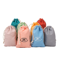 Kantong Ponsel Kanvas Katun Daur Ulang Warna-warni 10x20cm, Tas Handphone untuk Promosi, Stiker Kerajinan & Bingkai Foto