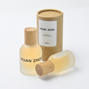 Sang Trọng 30Ml <span class=keywords><strong>50Ml</strong></span> Frosted Glass Vòng Hình Dạng Rỗng Refill Phun Tre Chai Nước Hoa - Product Image 1