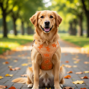 Nuevo Arnés y Correa Ajustable para Perros y Gatos con Bordado de <span class=keywords><strong>Hombre</strong></span> de Jengibre de Terciopelo Personalizado por el Fabricante - Product Image 3