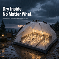 Tentes de camping instantanées imperméables pour 3 personnes - Légères, portables, en fibre de verre et polyester, utilisables en 3 saisons