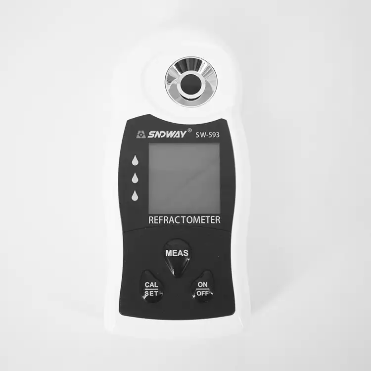 SW-593 Zucchero Brix Meter Rifrattometro Digitale 2 in 1 di misura per la concentrazione di Zuccheri e indice di rifrazione