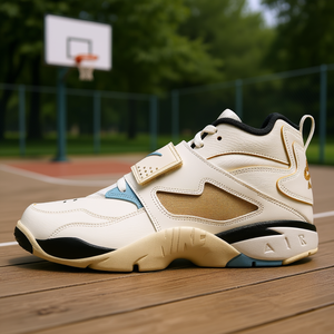 รองเท้าบาสเก็ตบอล Nike Air Diamond Turf สีเบจ สำหรับทุกเพศ หนังแท้ ตาข่ายด้านบน พื้นรองเท้าด้านนอกทำจากยาง พื้นรองเท้าชั้นกลาง EVA สปริง - Product Image 2